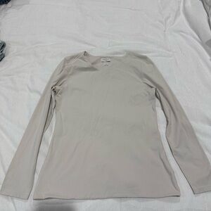 Women’s Aritzia Contour Beige Long Sleeve Shirt